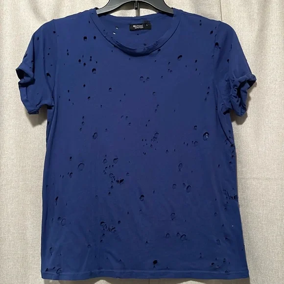 Michael Lauren Distressed Tee Size Large - Picture 1 of 5